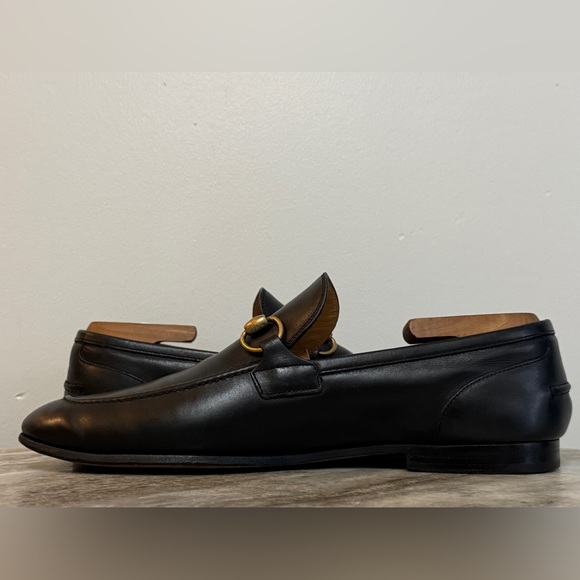 GUCCI Jordaan Horsebit Black Leather Loafer 8 / 8.5 US 1953 Moccasin $1100 main image 7